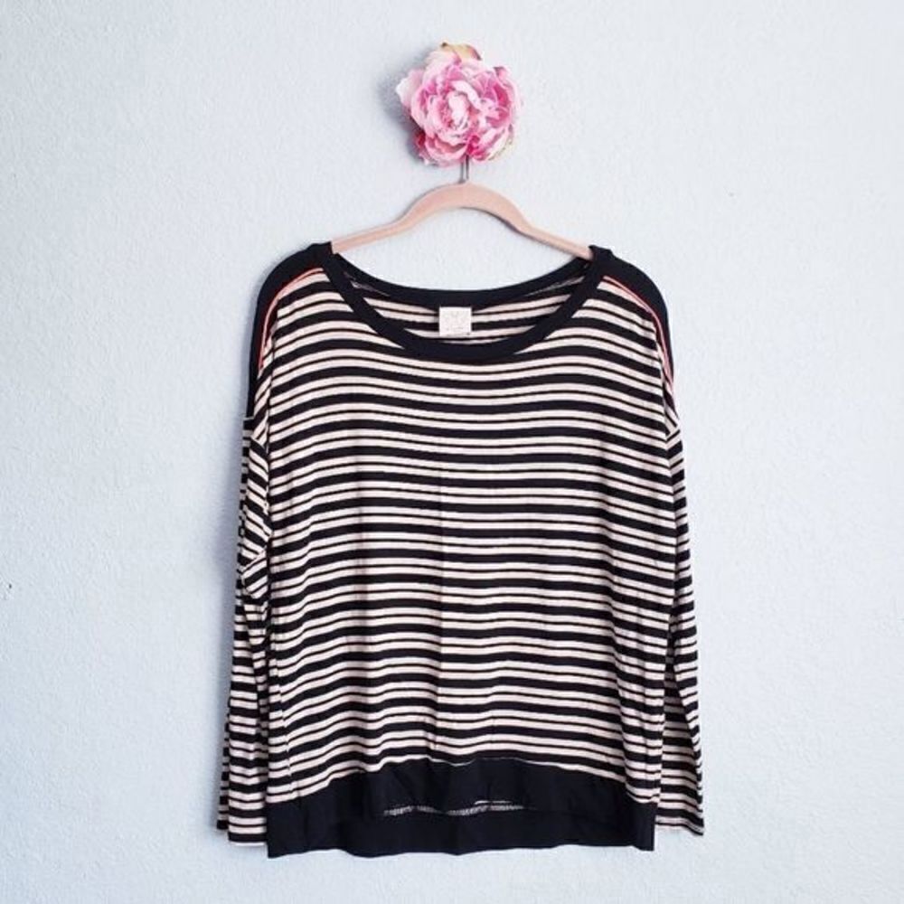 Ella Moss X Anthropologie Long Sleeve Striped‎ Shirt